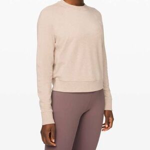 NEW Lululemon Warm Down Crew Sweater Sweatshirt Shirt Top Fleece Modal Heather 4